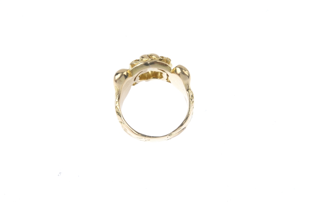 A 14ct gold diamond single-stone ring. The old-cut diamond, within an openwork setting, to the - Image 4 of 4