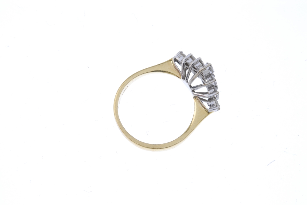 A 18ct gold diamond cluster ring. Of marquise-shape outline, the brilliant-cut diamond cluster, to - Image 4 of 4