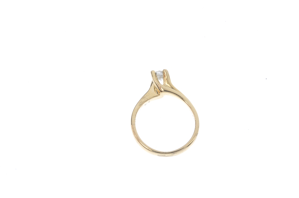 An 18ct gold diamond single-stone ring. The brilliant-cut diamond, to the spiral gallery and - Image 4 of 4