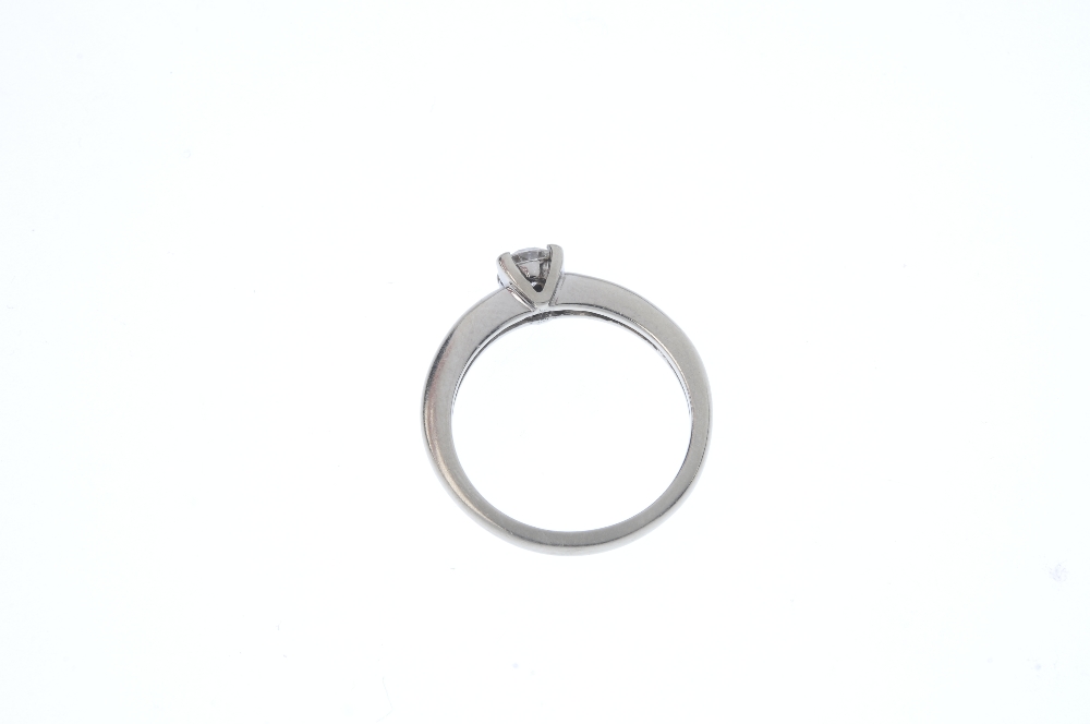 An 18ct gold diamond single-stone ring. The brilliant-cut diamond, to the tapered band. Estimated - Image 4 of 4