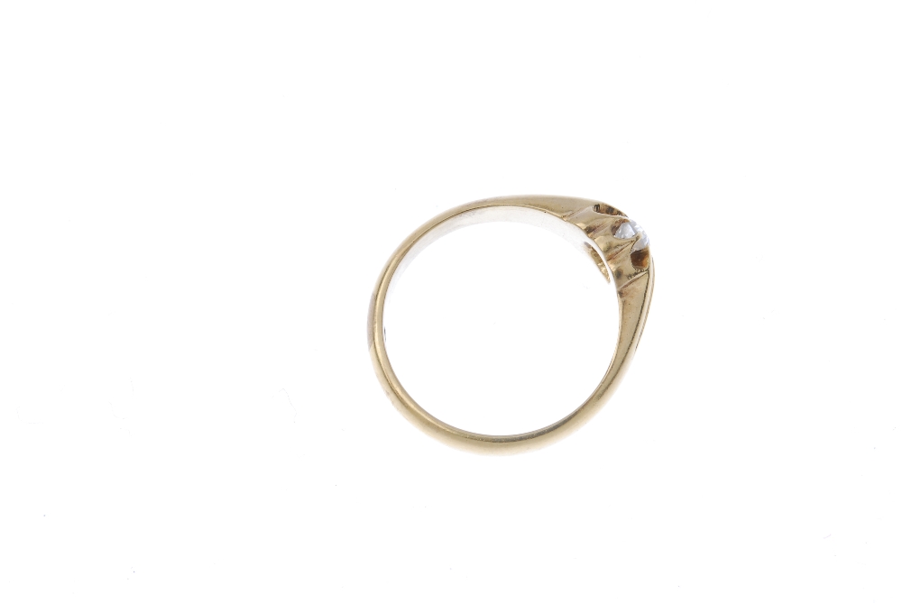 A gentleman's early 20th century 18ct diamond single-stone ring. The old-cut diamond, to the - Image 4 of 4