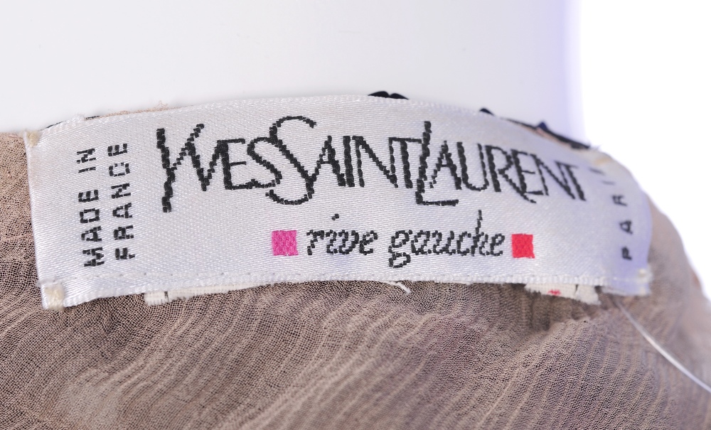 YVES SAINT LAURENT Rive Gauche - an asymmetrical sequin top. Designed with one full-length sleeve - Image 4 of 4