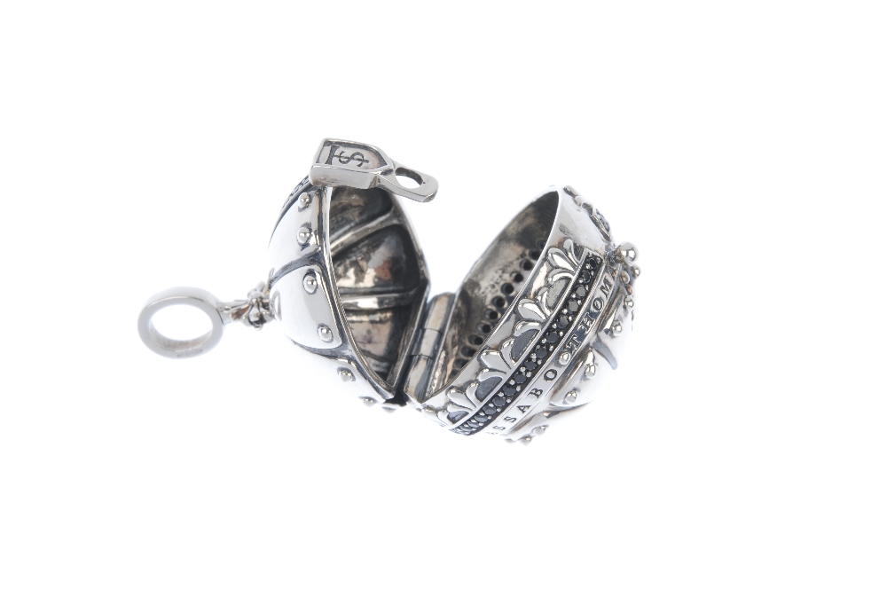 THOMAS SABO - a locket and a ring. To include a large spherical orb locket with front shield clasp - Image 4 of 4
