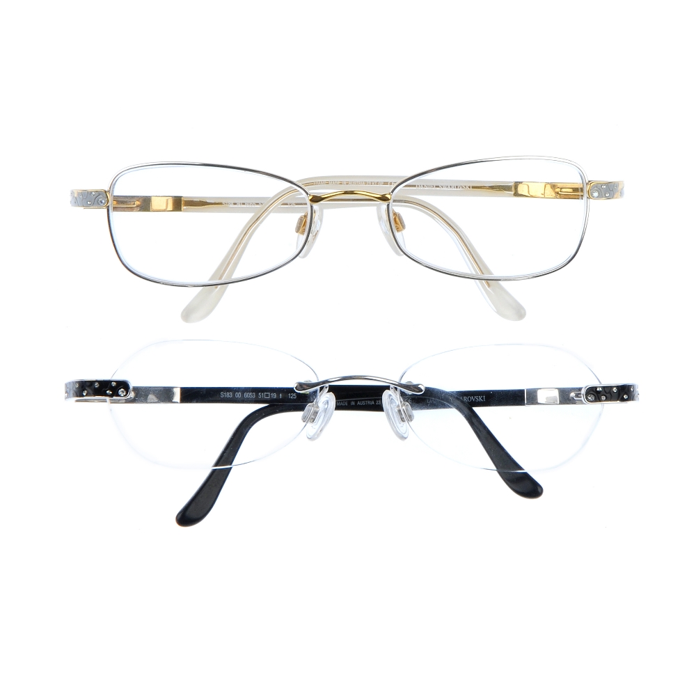 DANIEL SWAROVSKI - two pairs of prescription glasses. To include a pair designed with rimless frames