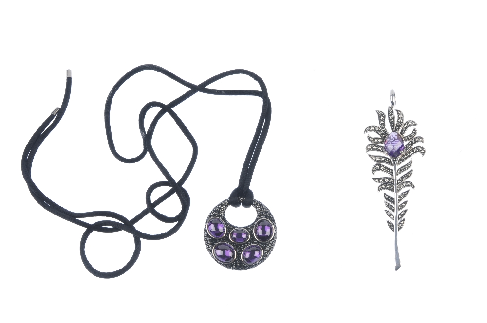 THOMAS SABO - four items of jewellery. To include a floral ring with purple faceted synthetic - Image 3 of 3