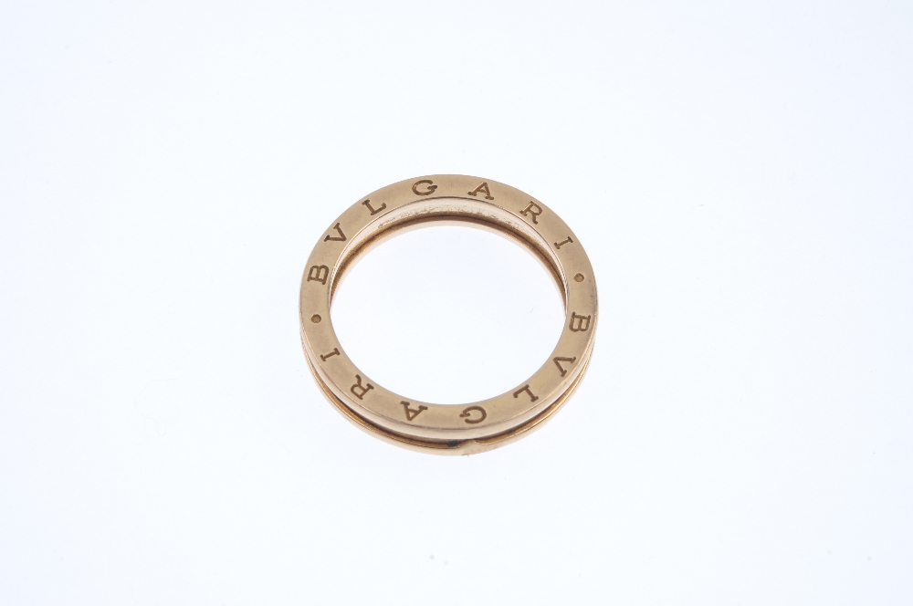 BULGARI - a 'B.Zero1' band ring. The plain band, with raised border, to the Bulgari logo sides. - Image 3 of 3