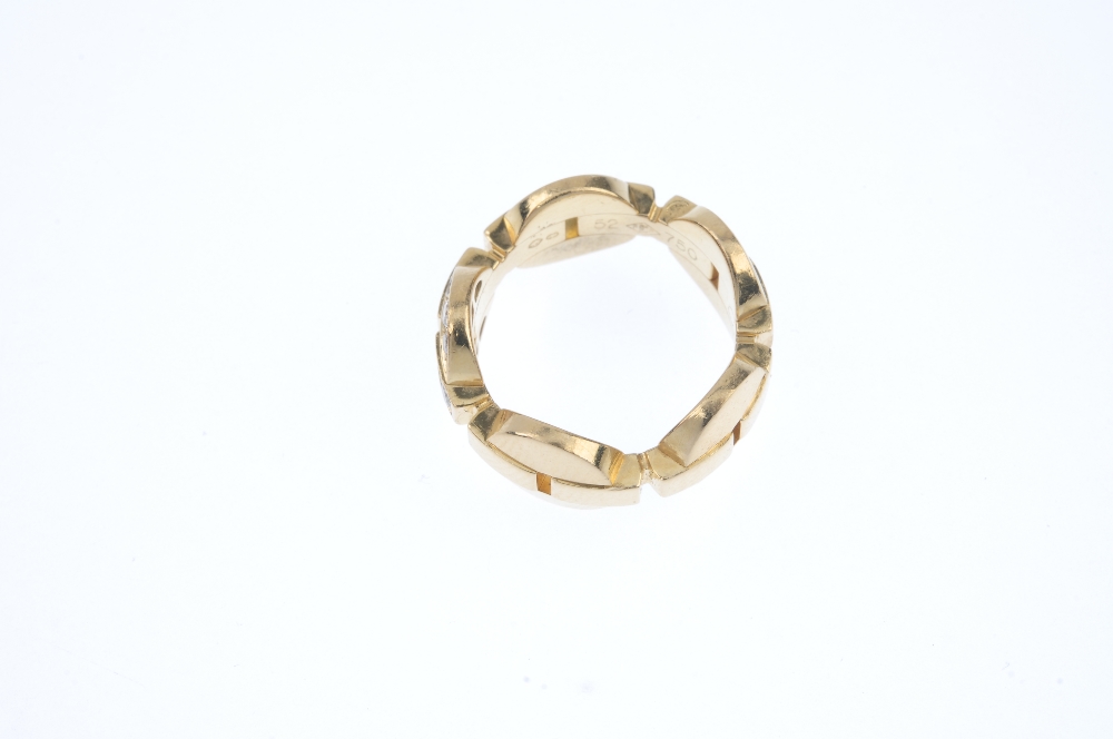 CARTIER - an 18ct gold diamond dress ring. Designed as a series of circular panels, with central bar - Image 3 of 4