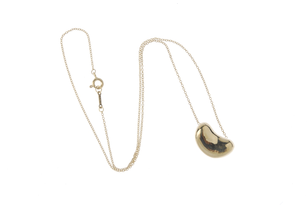 TIFFANY & CO. - a 'Bean' pendant, by Elsa Peretti for Tiffany & Co. The trace-link chain - Image 2 of 2