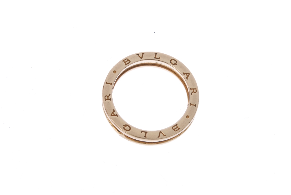 BULGARI - a 'B.Zero1' band ring. The plain band, with raised border, to the Bulgari logo sides. - Image 2 of 3