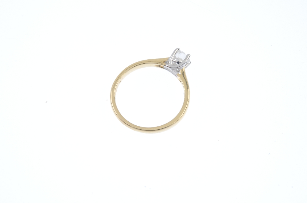 An 18ct gold diamond single-stone ring. The brilliant-cut diamond, to the plain band. Estimated - Image 4 of 4