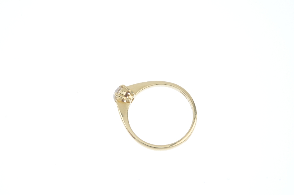 An 18ct gold diamond single-stone ring. The brilliant-cut diamond, to the tapered band. Diamond - Image 3 of 4
