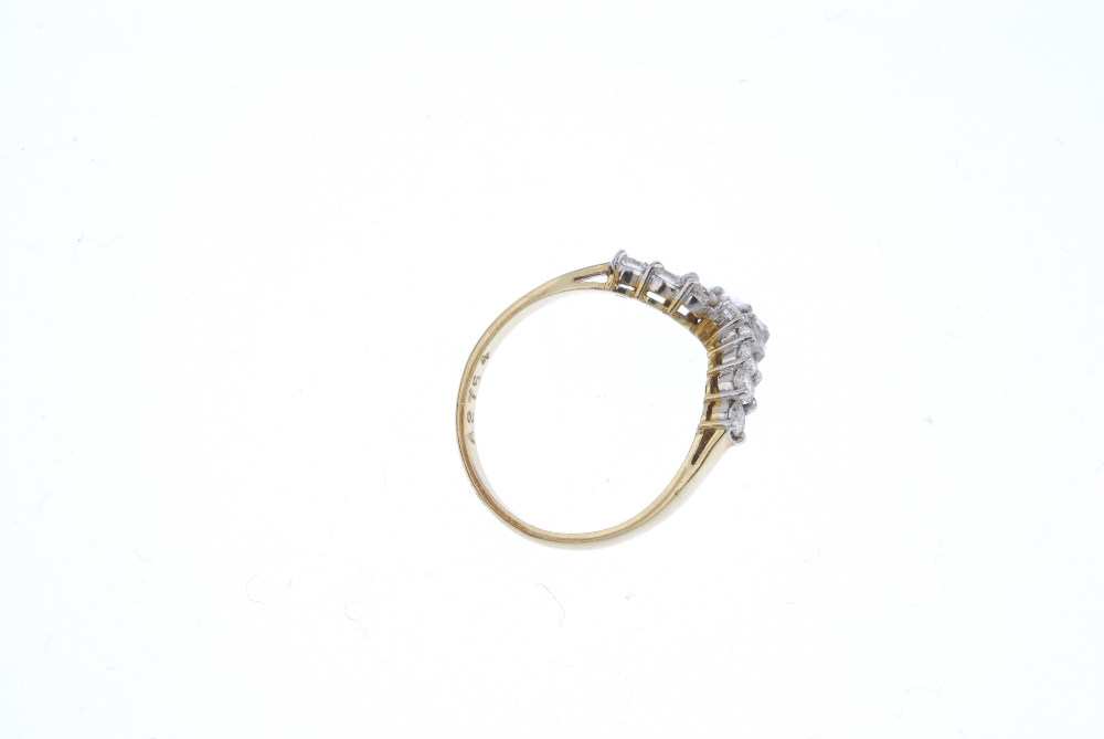 An 18ct gold diamond chevron ring. The brilliant-cut diamond chevron, to the plain band. Estimated - Image 4 of 4