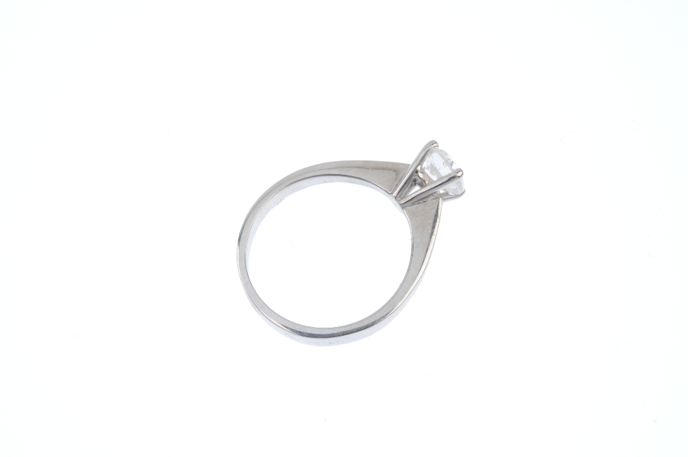 * An 18ct gold diamond single-stone ring. The brilliant-cut diamond, to the tapered shoulders and - Image 4 of 4