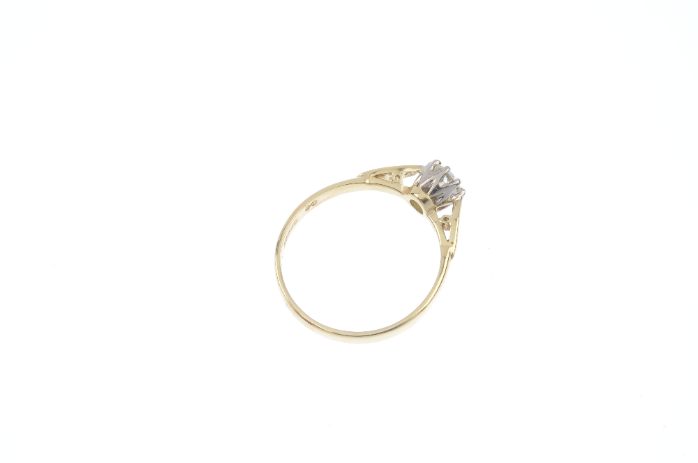An 18ct gold diamond single-stone ring. The brilliant-cut diamond, to the foliate shoulders and - Image 4 of 4