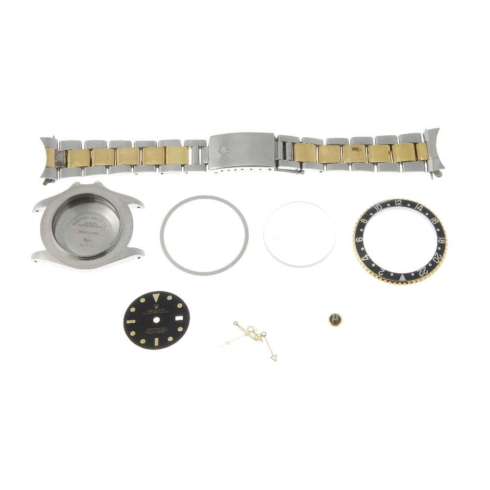 ROLEX - a selection of Oyster Perpetual GMT-Master II parts. To include the following. 1x bi-metal