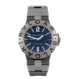 BULGARI - a gentleman's Diagono Titanium wrist watch. Titanium case. Reference TI 38 TA, serial