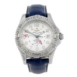 BREITLING - a gentleman's Aeromarine Colt GMT wrist watch. Stainless steel case with calibrated