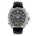 BREITLING - a gentleman's Navitimer Pluton wrist watch. Stainless steel case with calibrated