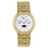 AUDEMARS PIGUET - a gentleman's QuantiÞme PerpÚtuel bracelet watch. 18ct yellow gold case.