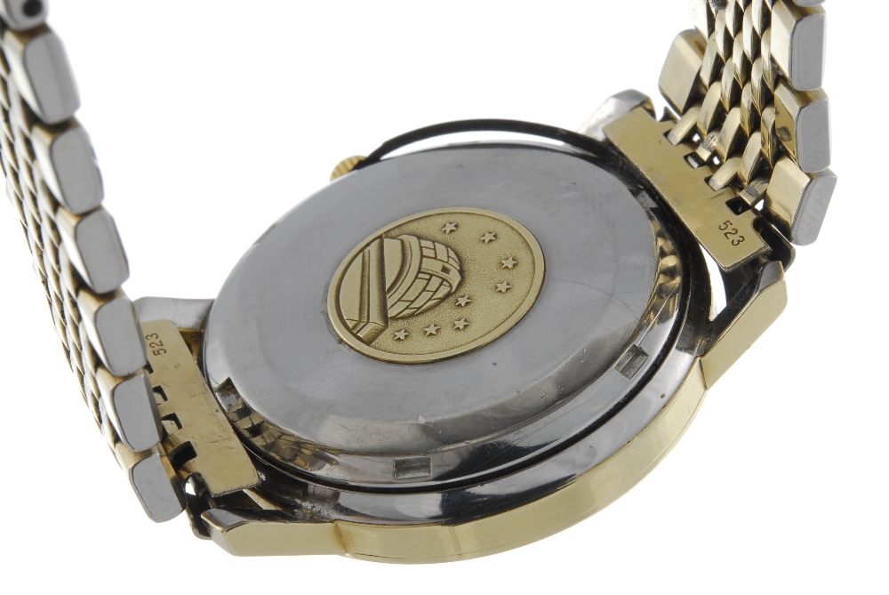 OMEGA - a gentleman's Constellation bracelet watch. Gold plated case with stainless steel case back. - Image 2 of 4