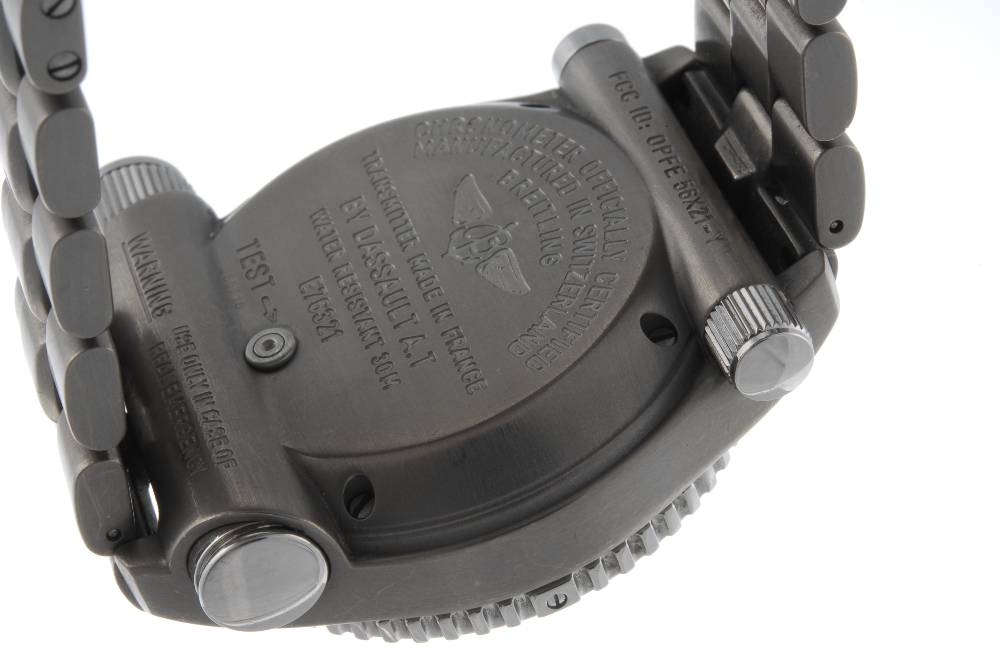 BREITLING - a gentleman's Emergency Superquartz bracelet watch. Titanium case with calibrated bezel. - Image 2 of 4
