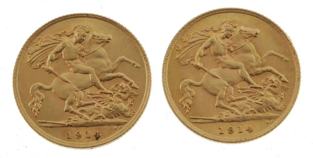 George V, Half-Sovereign 1914 (2). Very fine. Very fine. - Image 2 of 2