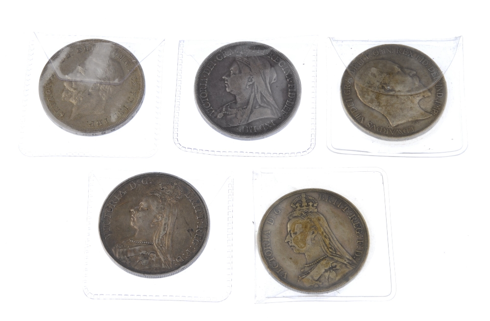 British coinage, a small quantity, Edward VII, Crown 1902, good fine, other British silver Crowns ( - Image 5 of 7