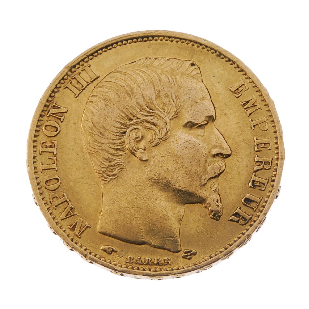France, Napoleon III, gold 20-Francs 1860A. Very fine. Very fine.