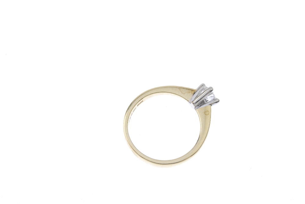 An 18ct gold diamond single-stone ring. The brilliant-cut diamond, to the plain band. Diamond weight - Image 7 of 8