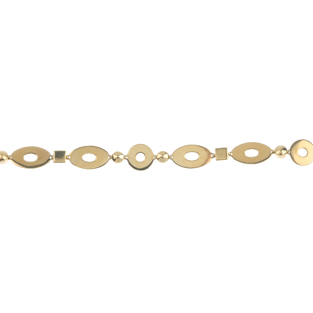 BULGARI - a 'lucea' bracelet. Designed as a series of oval and circular-shape links, with square and - Image 2 of 6