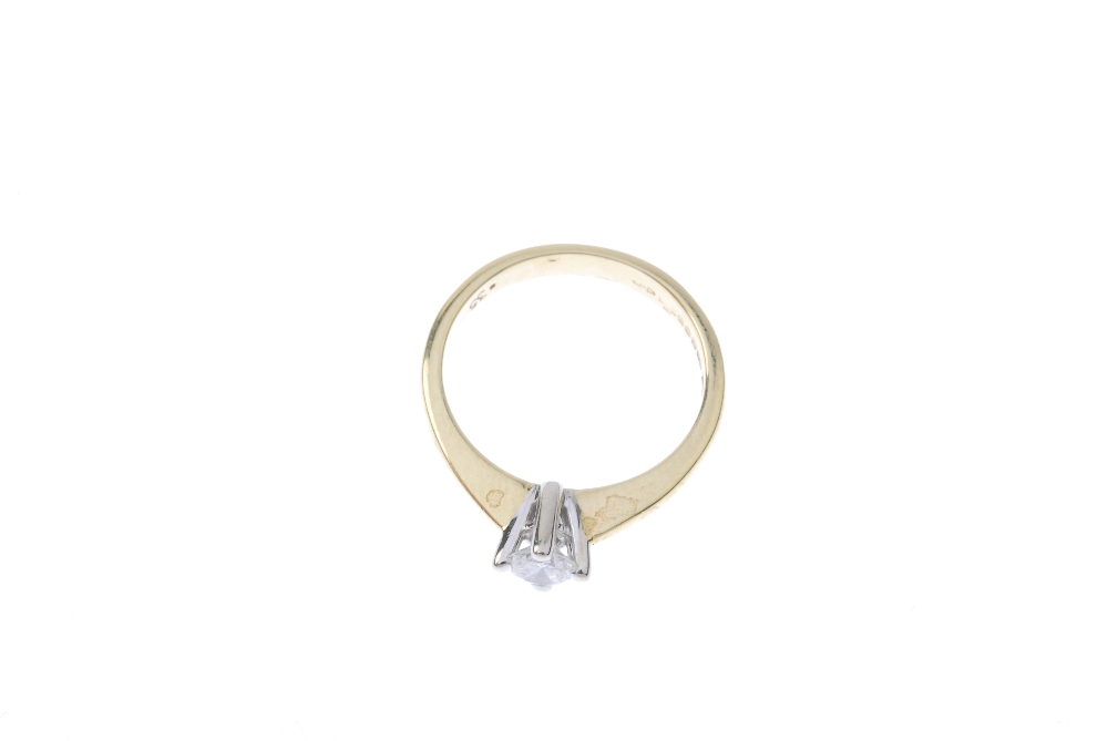 An 18ct gold diamond single-stone ring. The brilliant-cut diamond, to the plain band. Diamond weight - Image 4 of 8