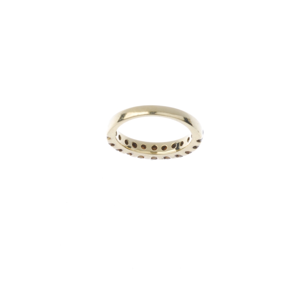 (174110) An 18ct gold diamond half-circle eternity ring. Designed as a line of brilliant-cut - Image 3 of 4