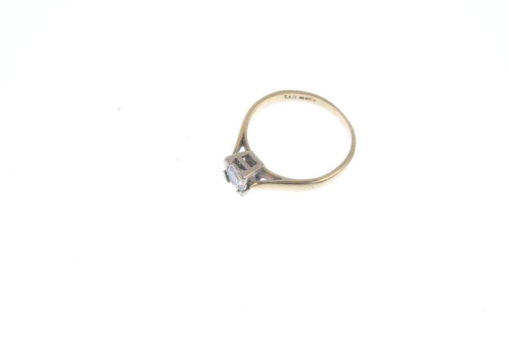 An 18ct gold diamond single-stone ring. The brilliant-cut diamond, within an illusion setting, to - Image 2 of 4