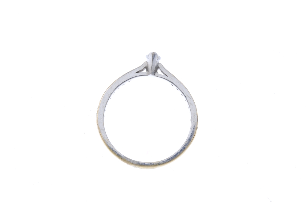 An 18ct gold diamond single-stone ring. The marquise-shape diamond, to the brilliant-cut diamond - Image 3 of 3