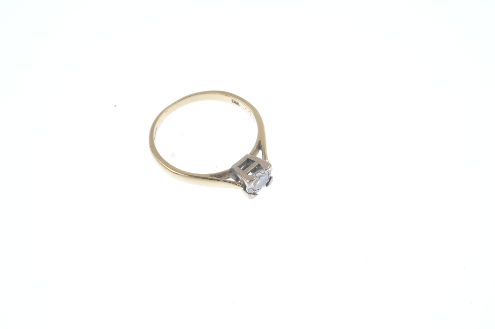 An 18ct gold diamond single-stone ring. The brilliant-cut diamond, within an illusion setting, to - Image 3 of 4