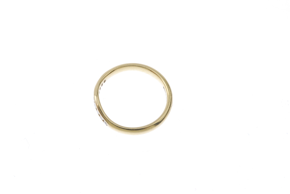 An 18ct gold diamond half-circle eternity ring. Designed as a channel-set brilliant-cut diamond - Image 3 of 4