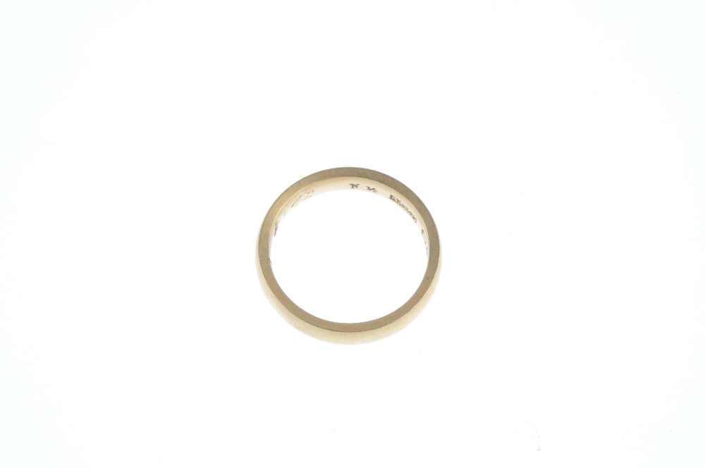 An early 20th century 18ct gold band ring. Hallmarks for Birmingham, 1918. Weight 5.6gms. For any - Image 2 of 2
