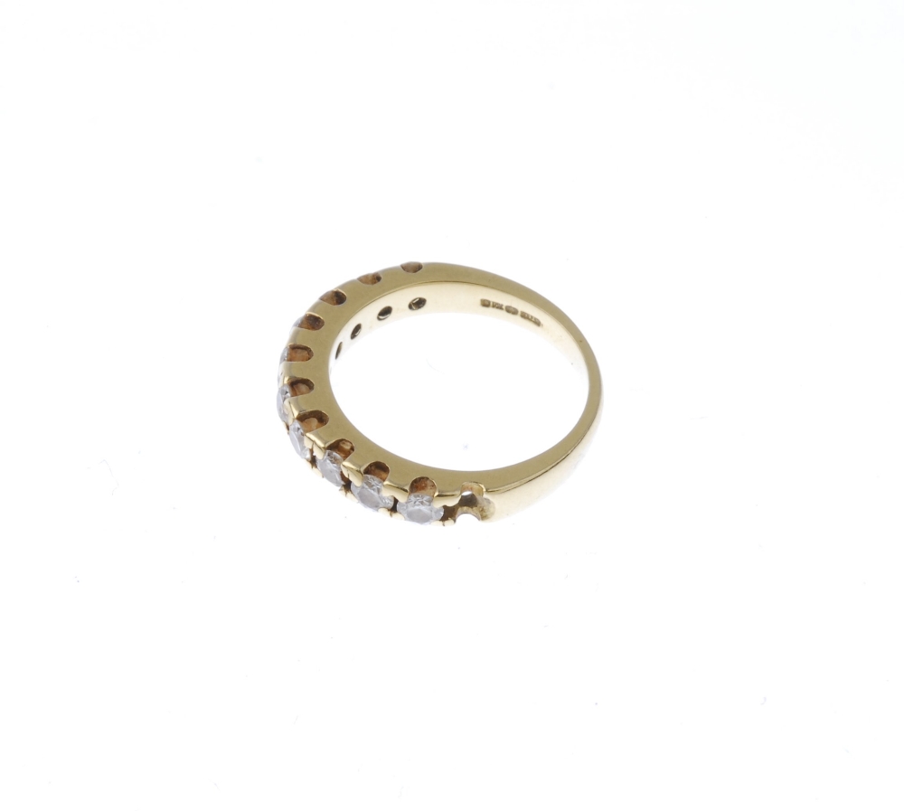 (174110) An 18ct gold diamond half-circle eternity ring. Designed as a line of brilliant-cut - Image 4 of 4