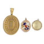 A selection of late 19th to early 20th century jewellery. To include an intaglio fob, the