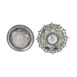 A selection of late 19th to early 20th century silver brooches. To include a brooch in the shape
