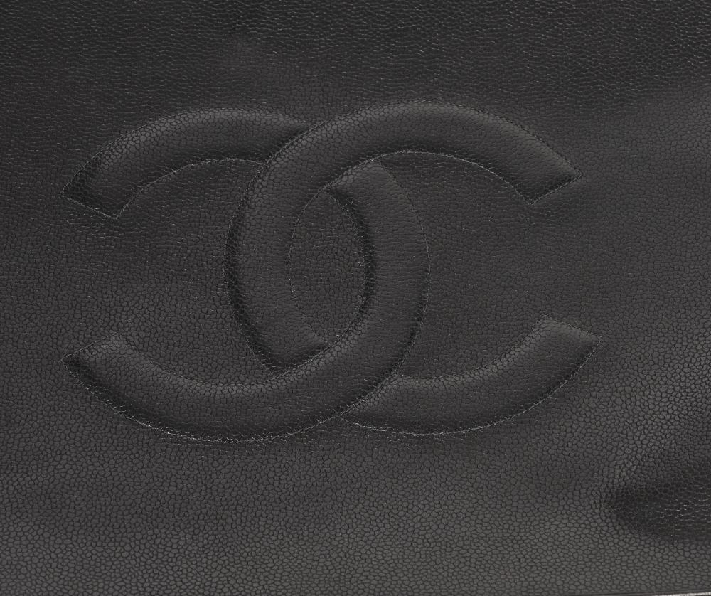CHANEL - a Caviar Leather CC Shopper. Designed with an open top, pebbled black Caviar leather - Image 2 of 3