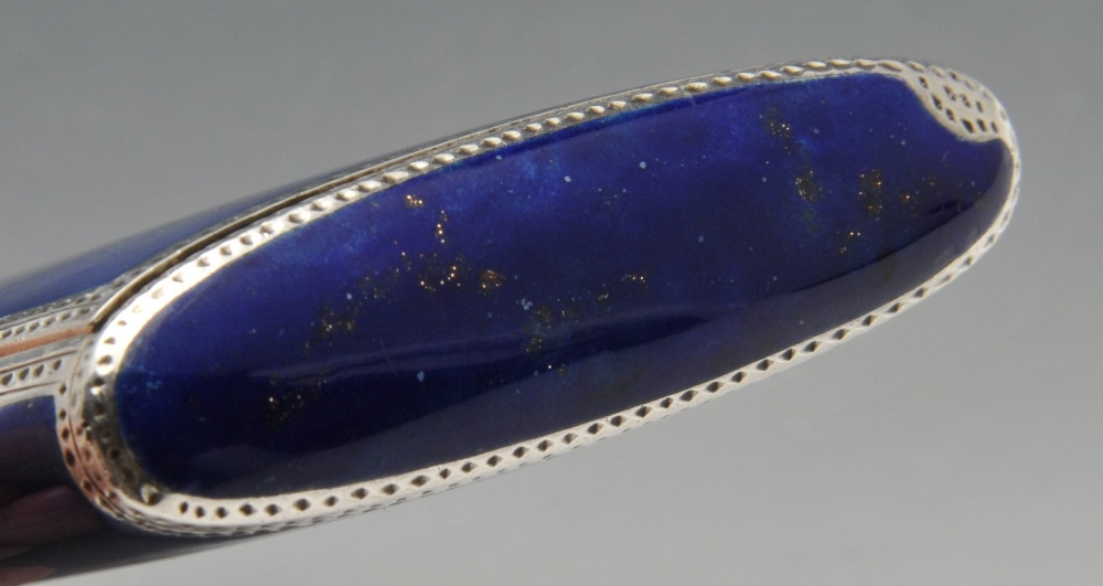 A German silver and enamel snuff box, the curved rectangular form having punched and stippled - Image 6 of 7