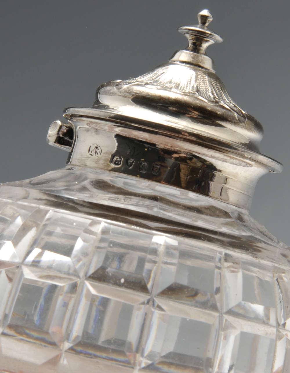 A Victorian silver inkstand, the shell base with central cut glass inkwell. Hallmarked Henry Holland - Image 5 of 6