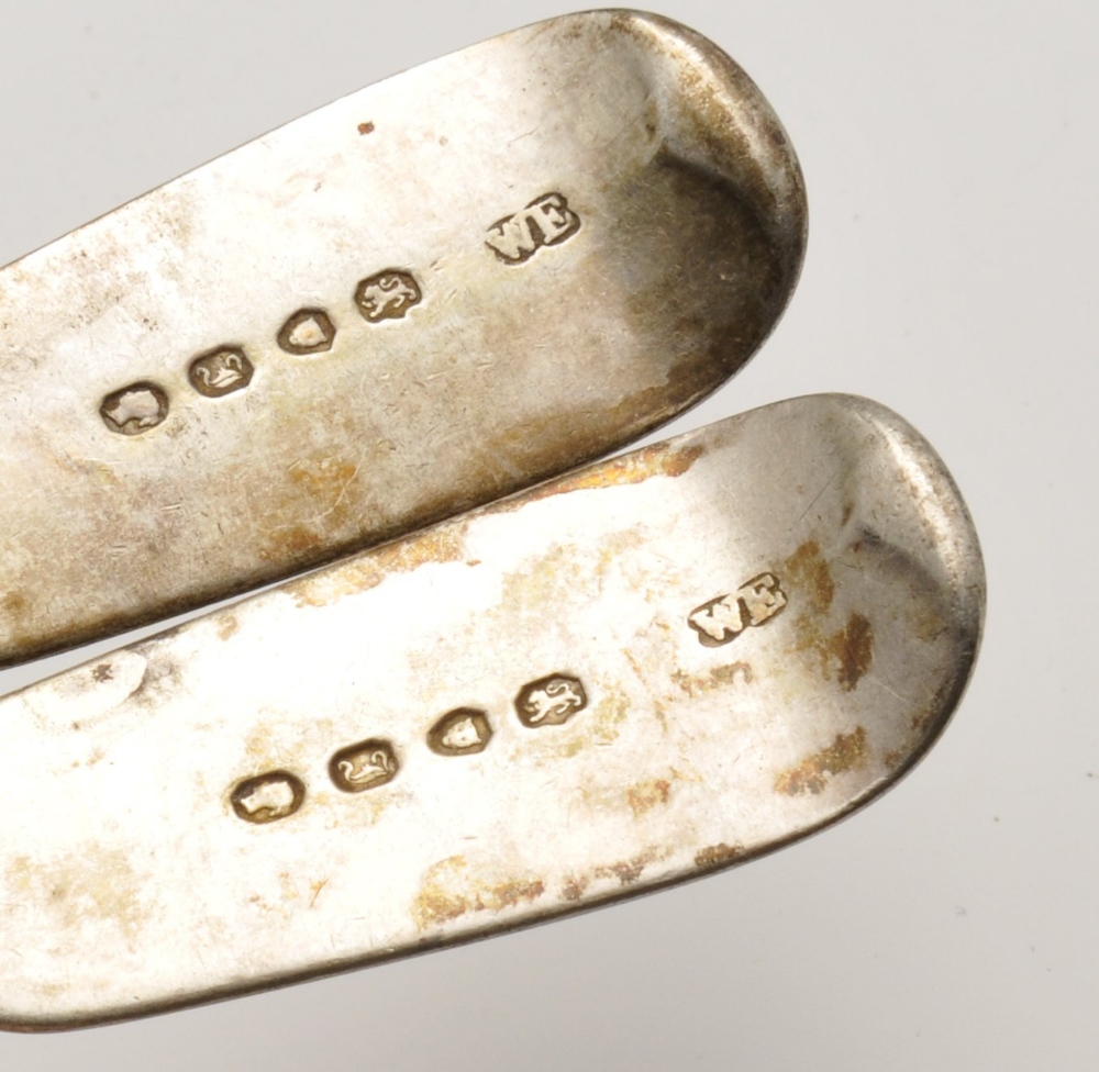 A pair of Victorian silver Fiddle pattern table spoons with initialled terminals, hallmarked - Image 2 of 14