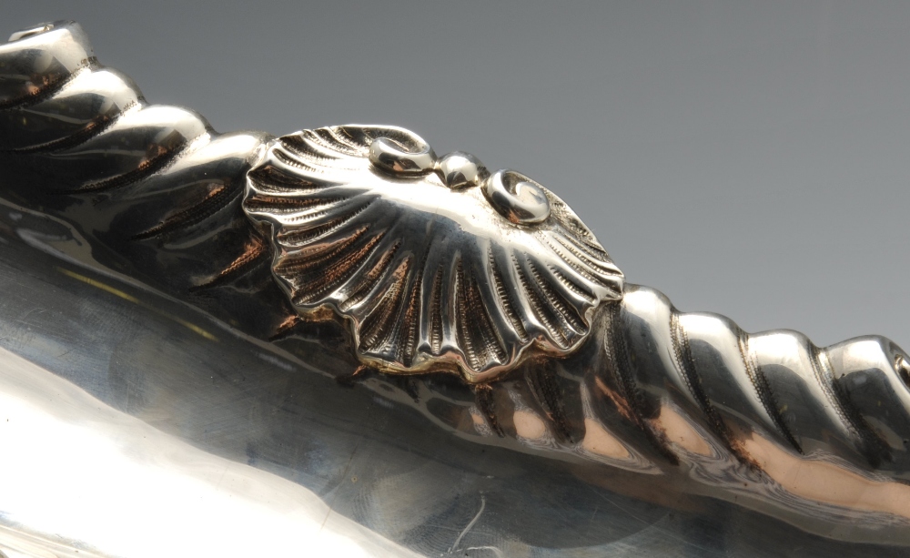 A mid-Victorian silver pen tray by John Samuel Hunt, (Hunt & Roskell), having leaf ends and - Image 6 of 6