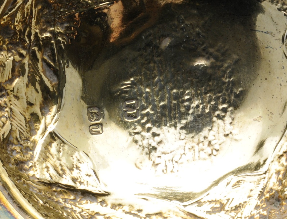 A Victorian silver mounted glass claret jug, of cylindrical form with a bulbous base and rope - Image 6 of 8