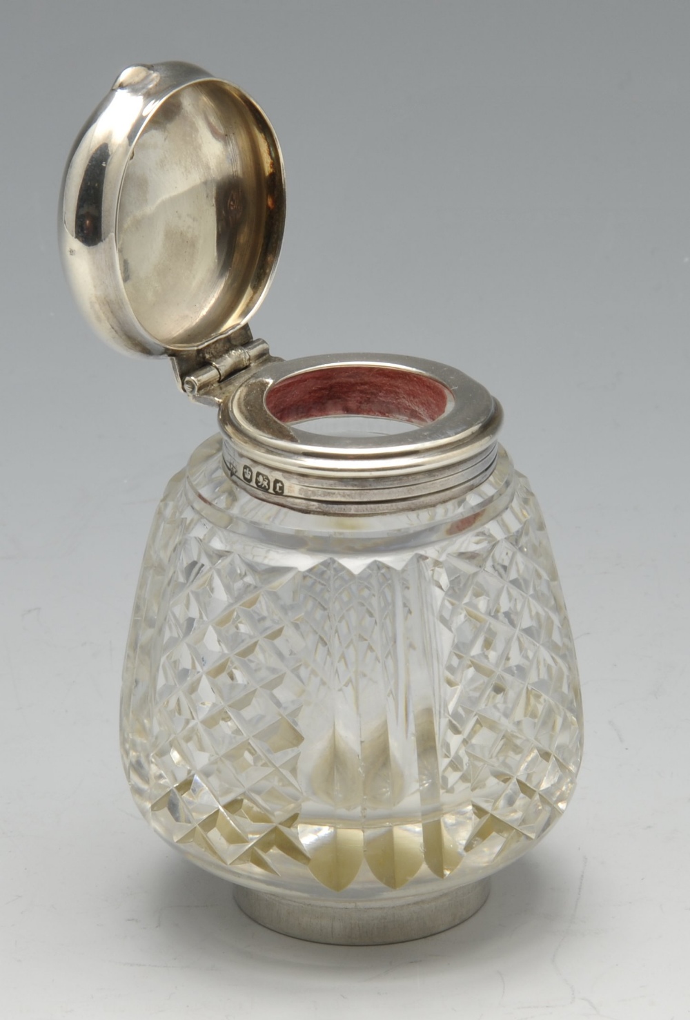 A late Victorian silver inkstand of rounded rectangular form with beaded rim and raised on four - Image 8 of 11