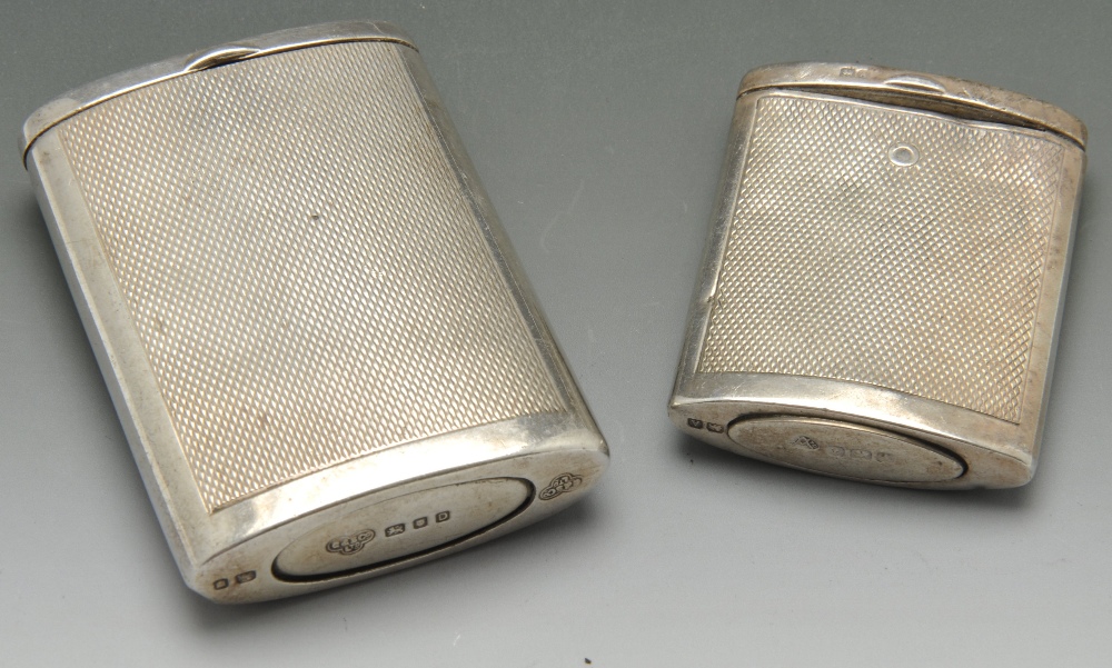 Two 1920's silver cigarette cases, the first of rounded square form with foliate scroll engraving - Image 13 of 15