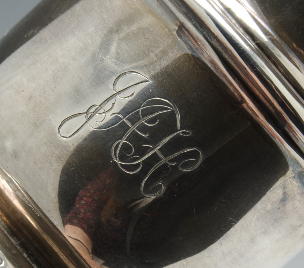 An early twentieth century silver christening mug of tapering form with initial engraving standing - Image 12 of 14