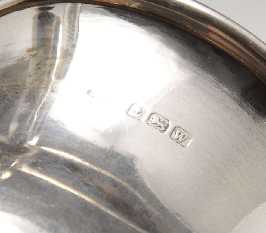 A 1940's silver christening mug, the baluster form with personal inscription and scrolling handle, - Image 4 of 4